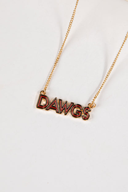 Gold necklace with &