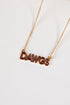 Gold necklace with &