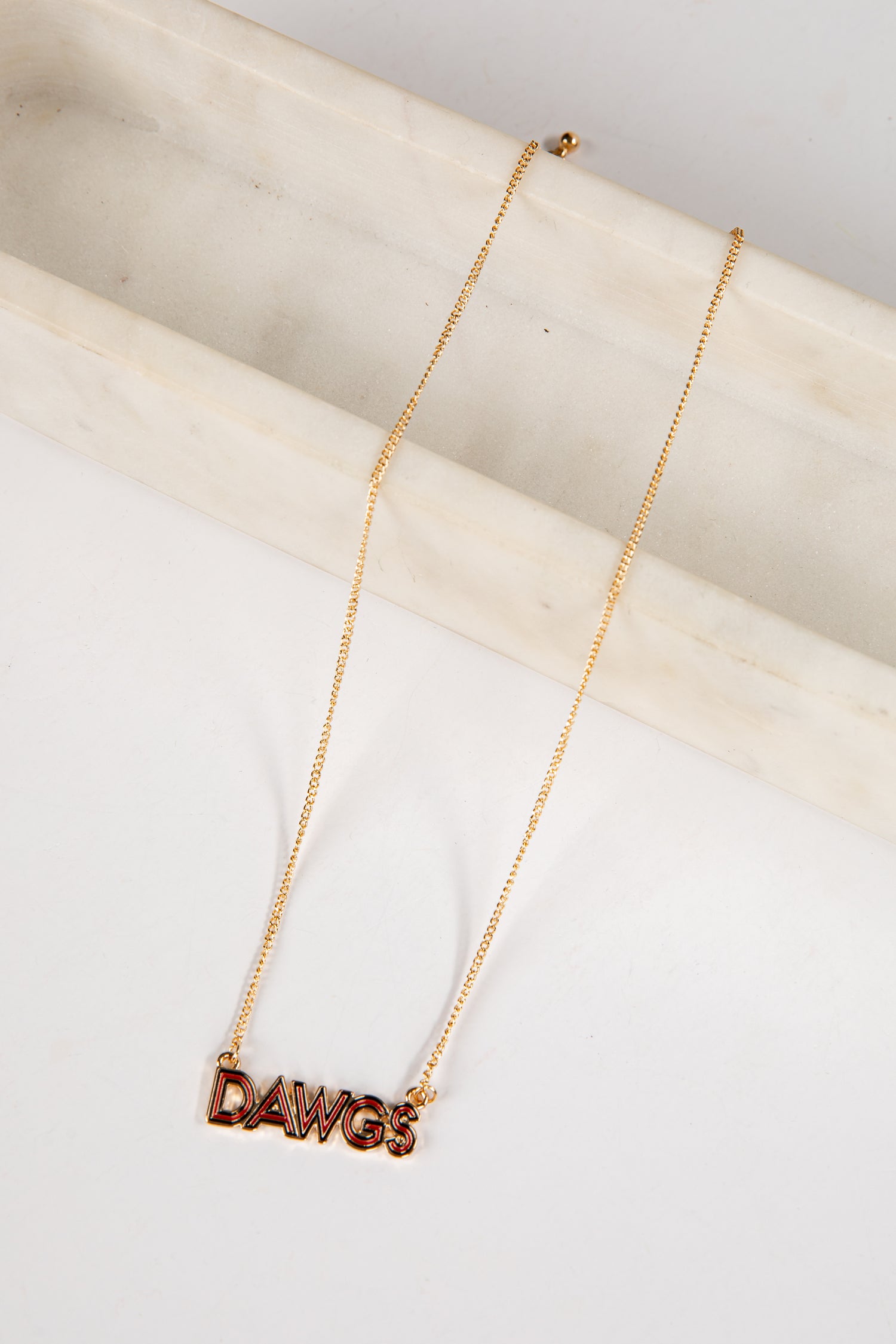 Gold necklace with &