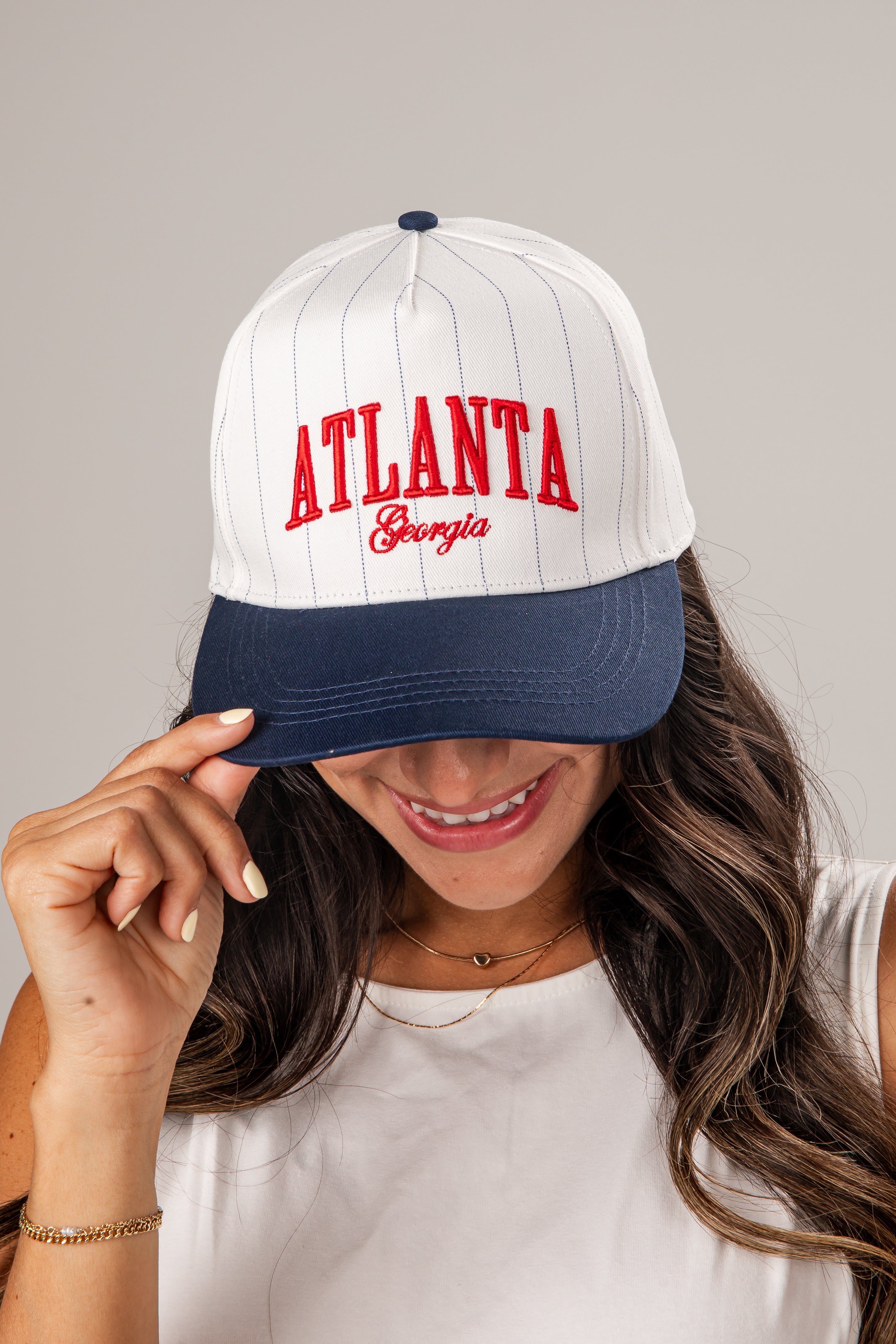 Classic Atlanta Georgia Pinstripe Hat