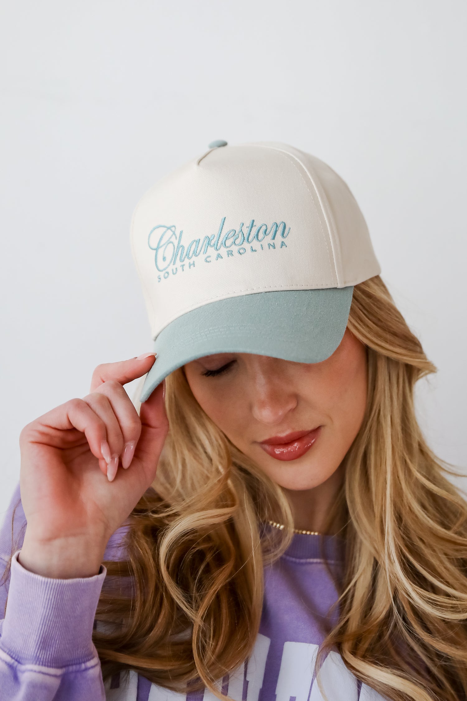 Charleston South Carolina Color Block Embroidered Hat