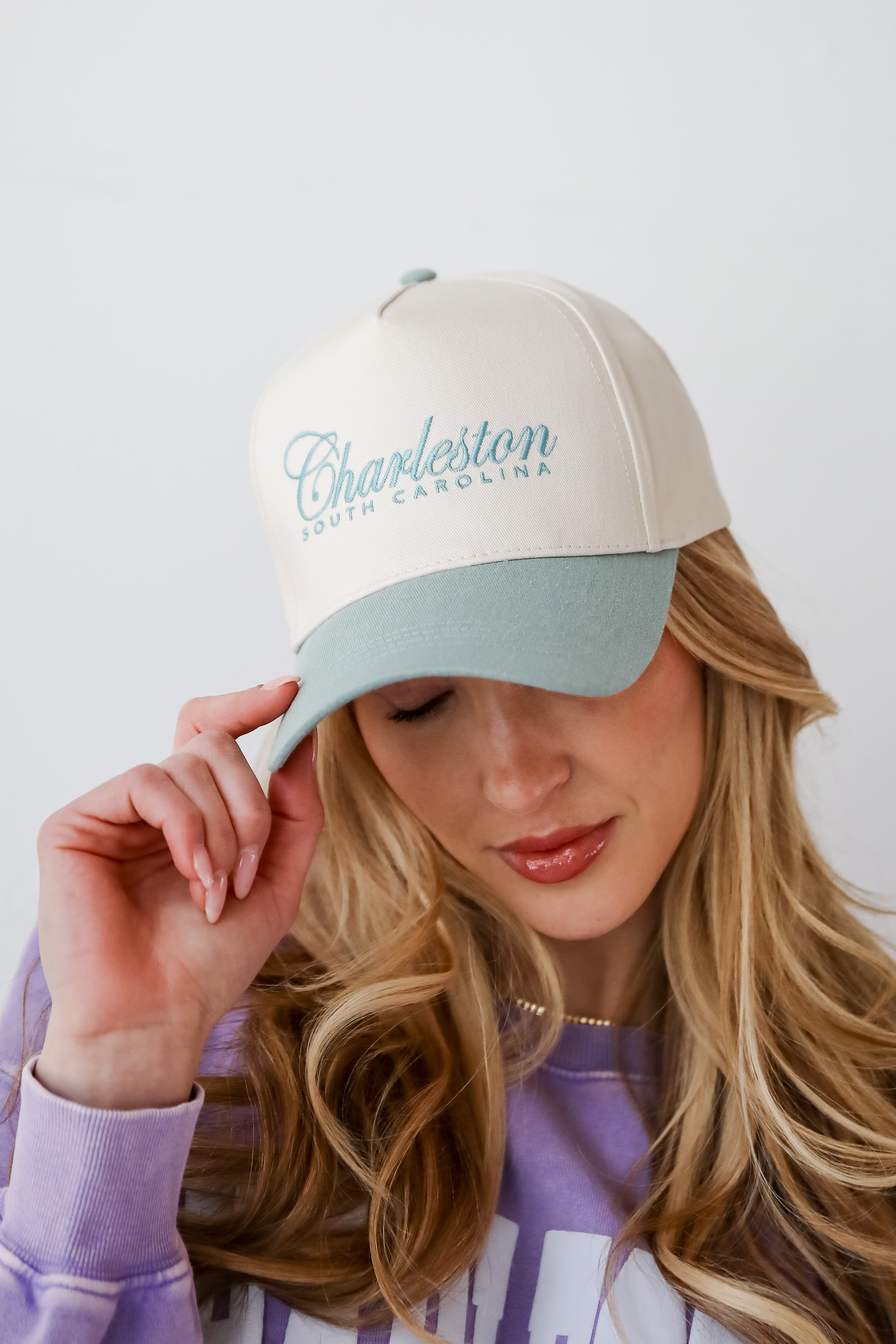 Charleston South Carolina Color Block Embroidered Hat