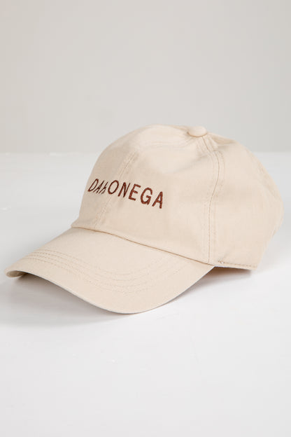 Beige cap with &