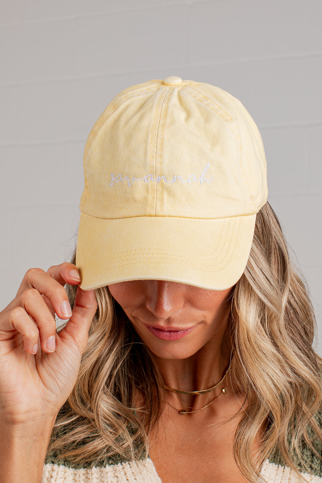 Savannah Script Embroidered Hat