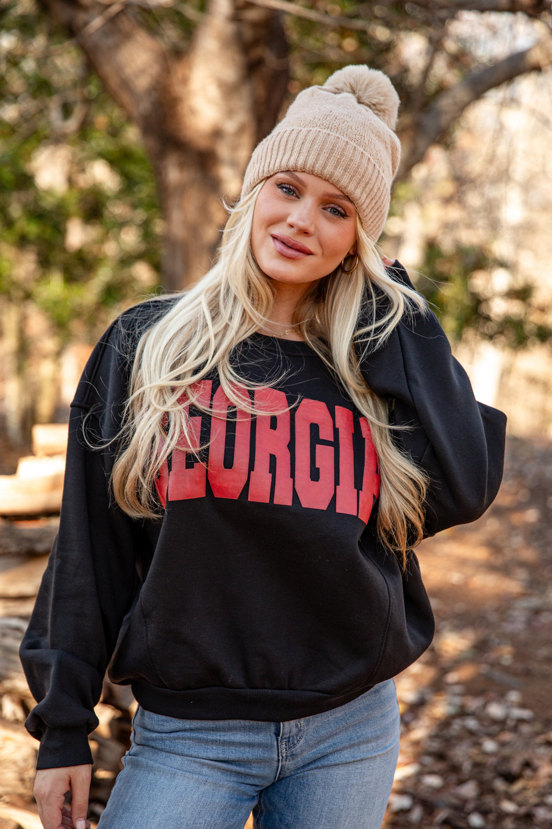 Tunique/Robe Oversize Georgia Bulldogs, Coupe épaule Dénudée, Crochet Rouge Et Noir – Idée Tenue Match