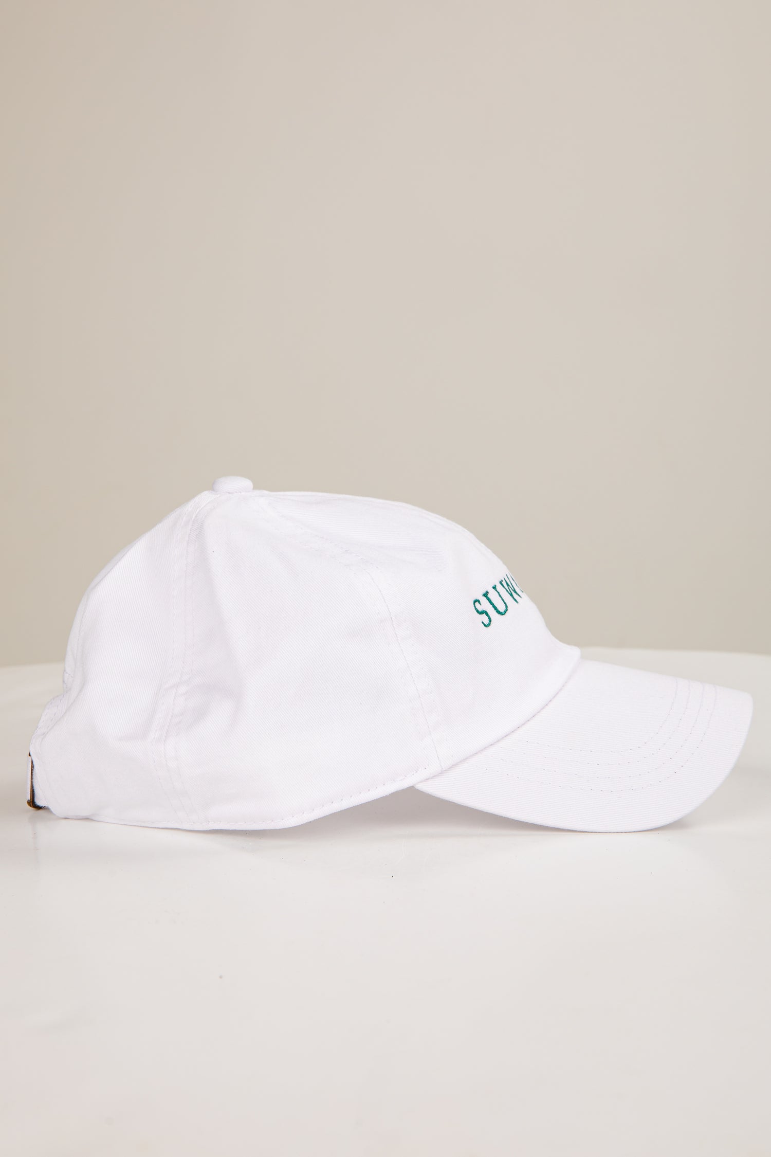 White cap with &