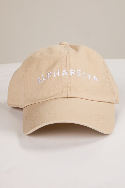 Beige cap with &