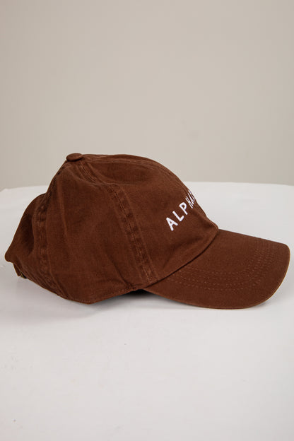 Brown cap with &