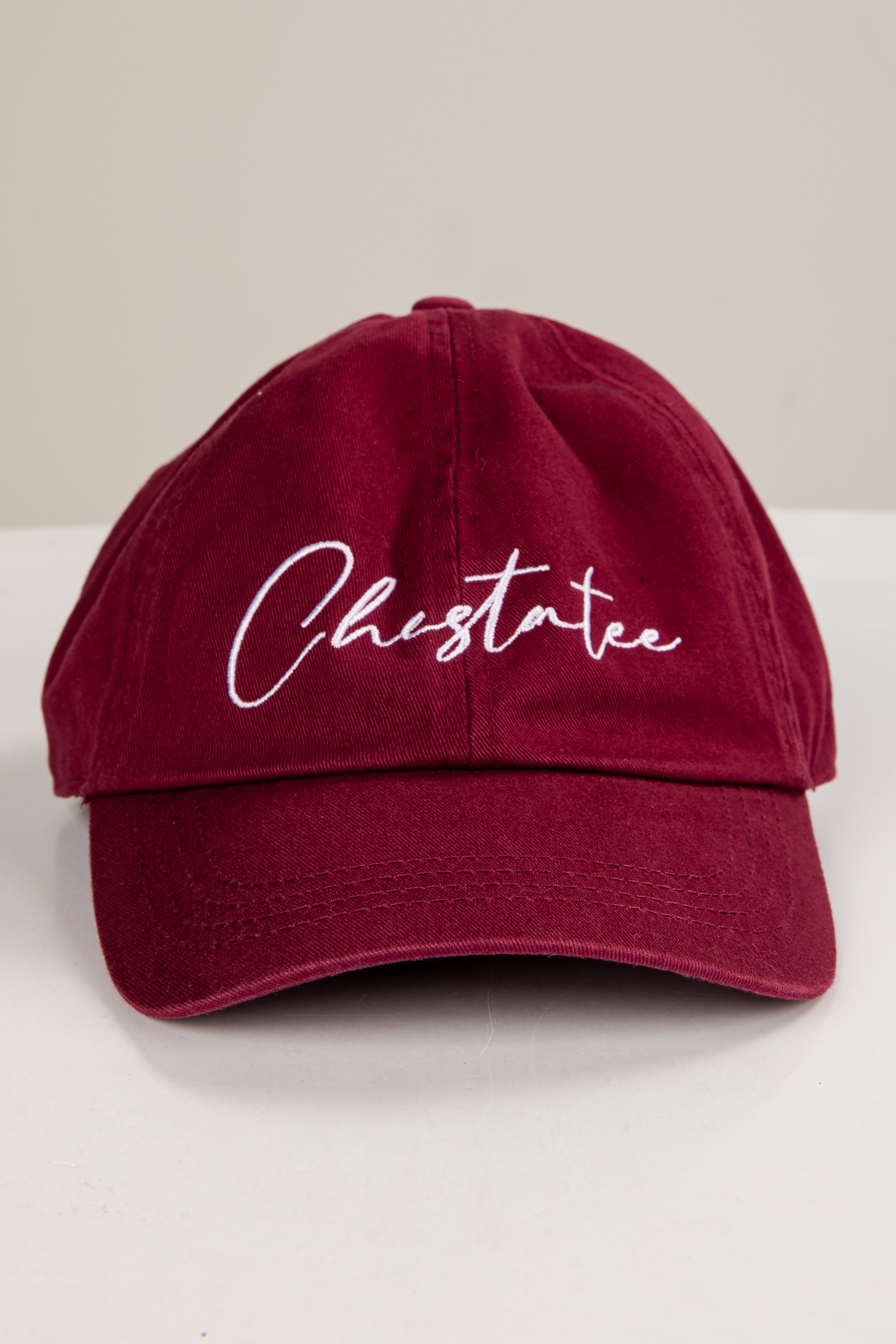 Maroon cap with &