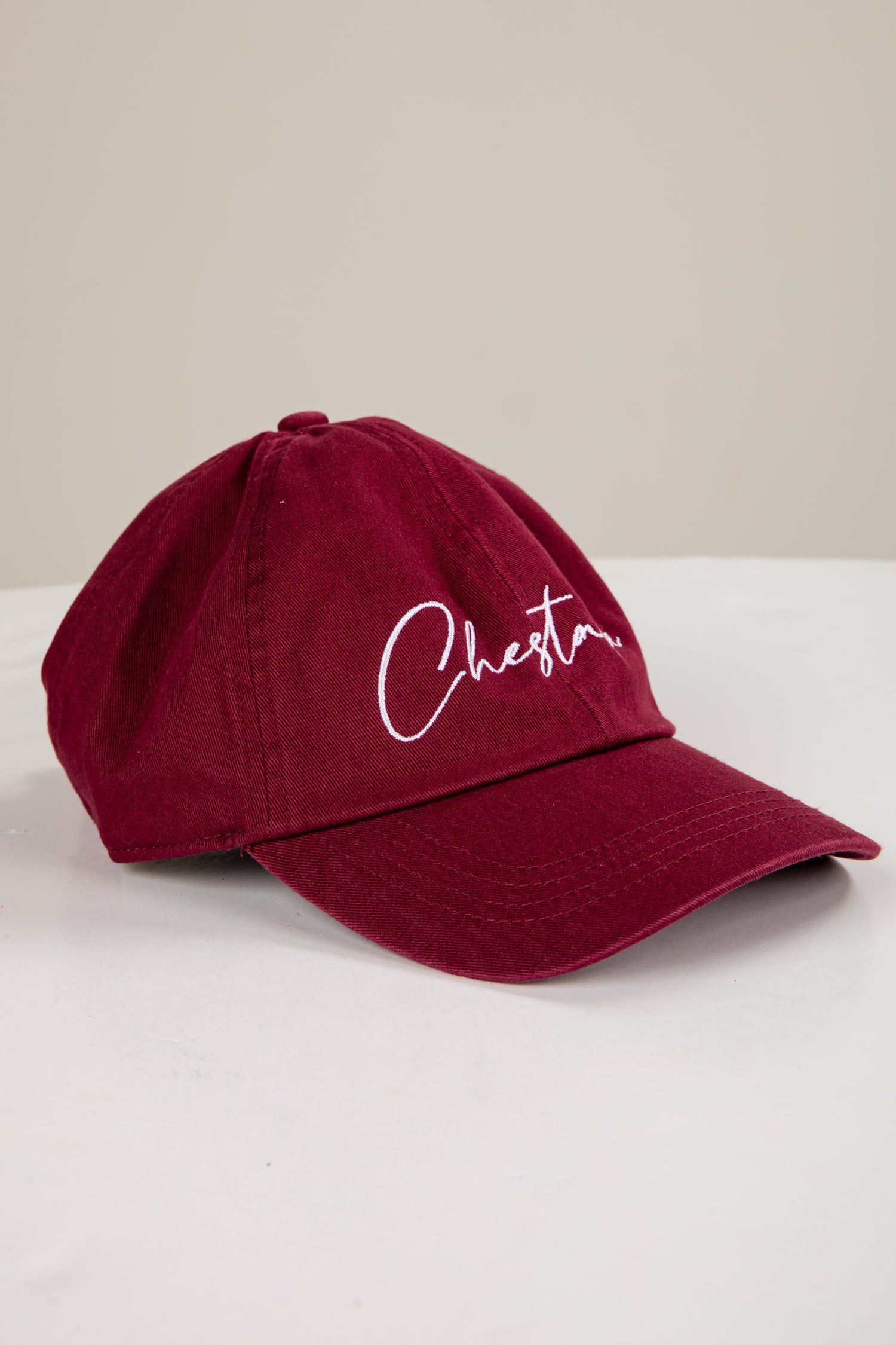 Maroon cap with &
