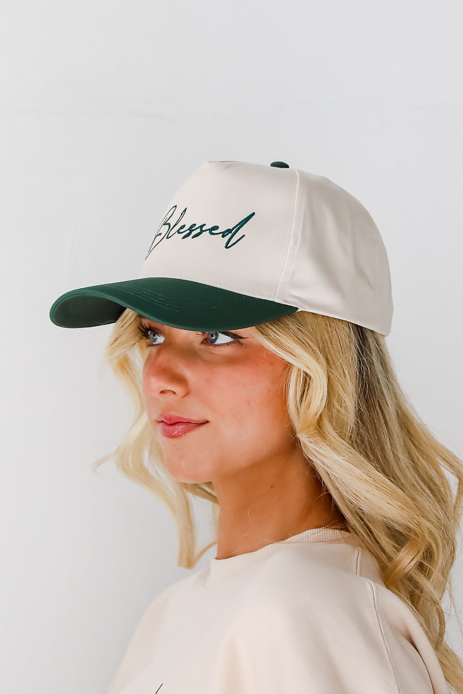 Blessed Color Block Embroidered Hat