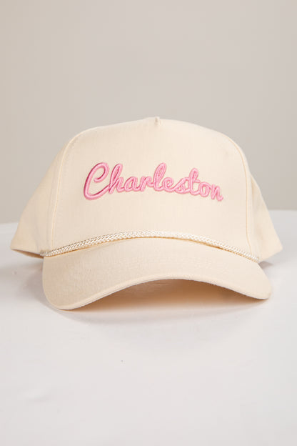 Beige cap with &