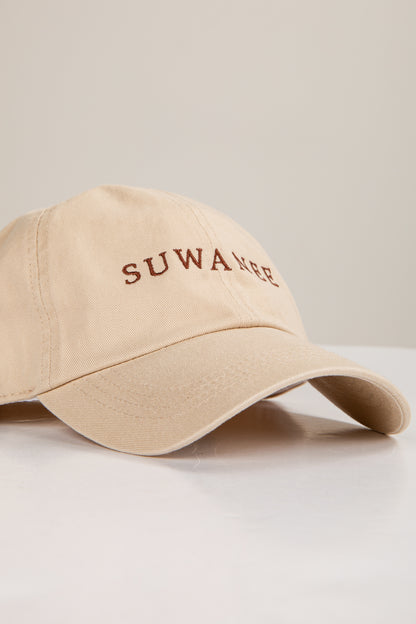 Beige cap with &