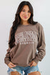 Brown Dahlonega Georgia Block Letter Long Sleeve Tee