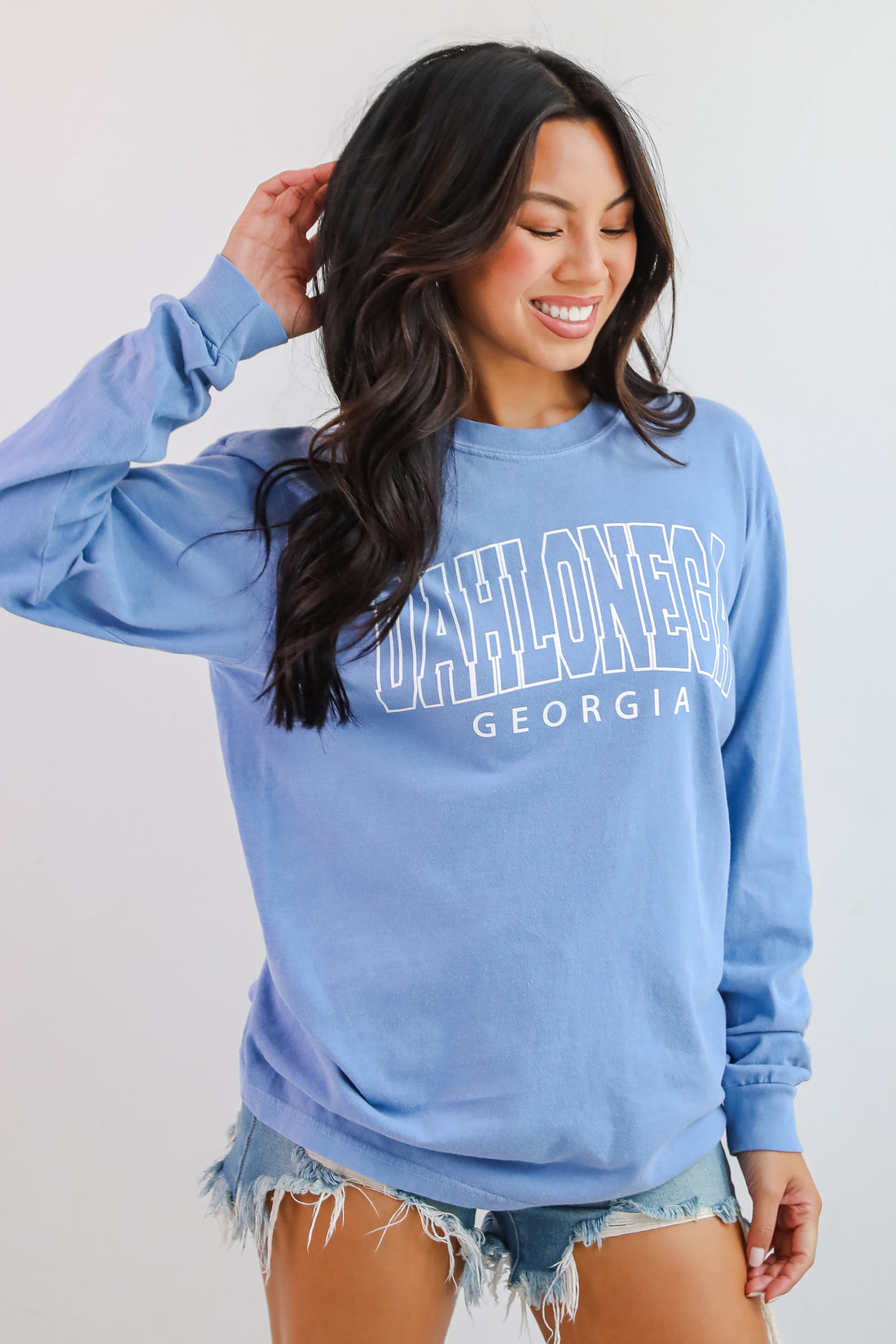 Light Blue Dahlonega Georgia Long Sleeve Tee