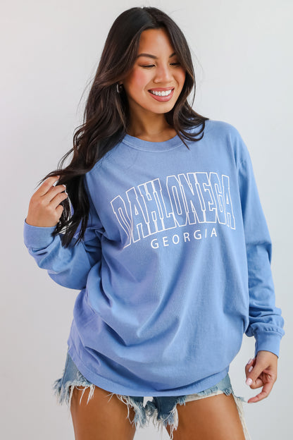 Light Blue Dahlonega Georgia Long Sleeve Tee