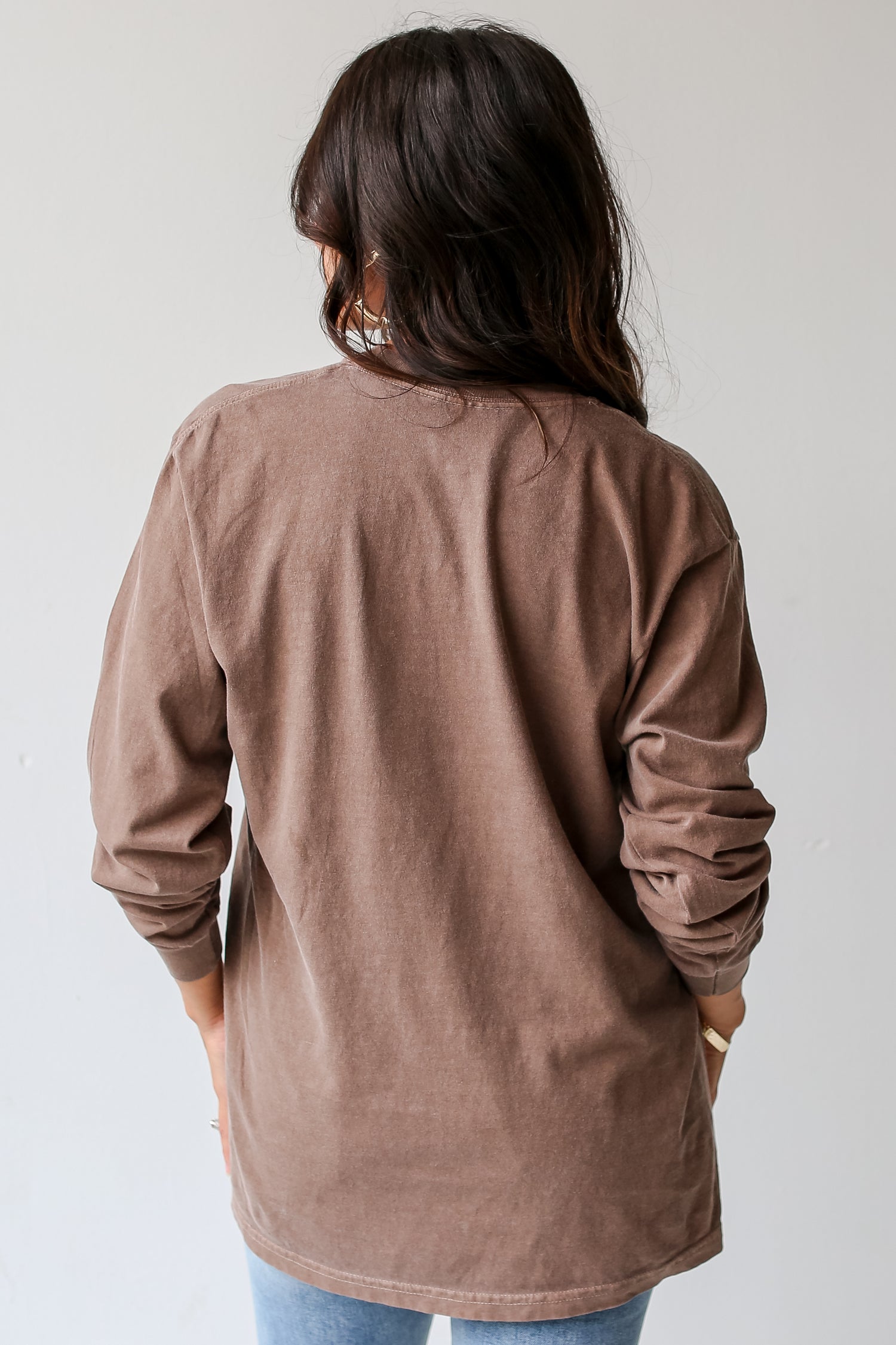 Brown Dahlonega Georgia Long Sleeve Tee back view