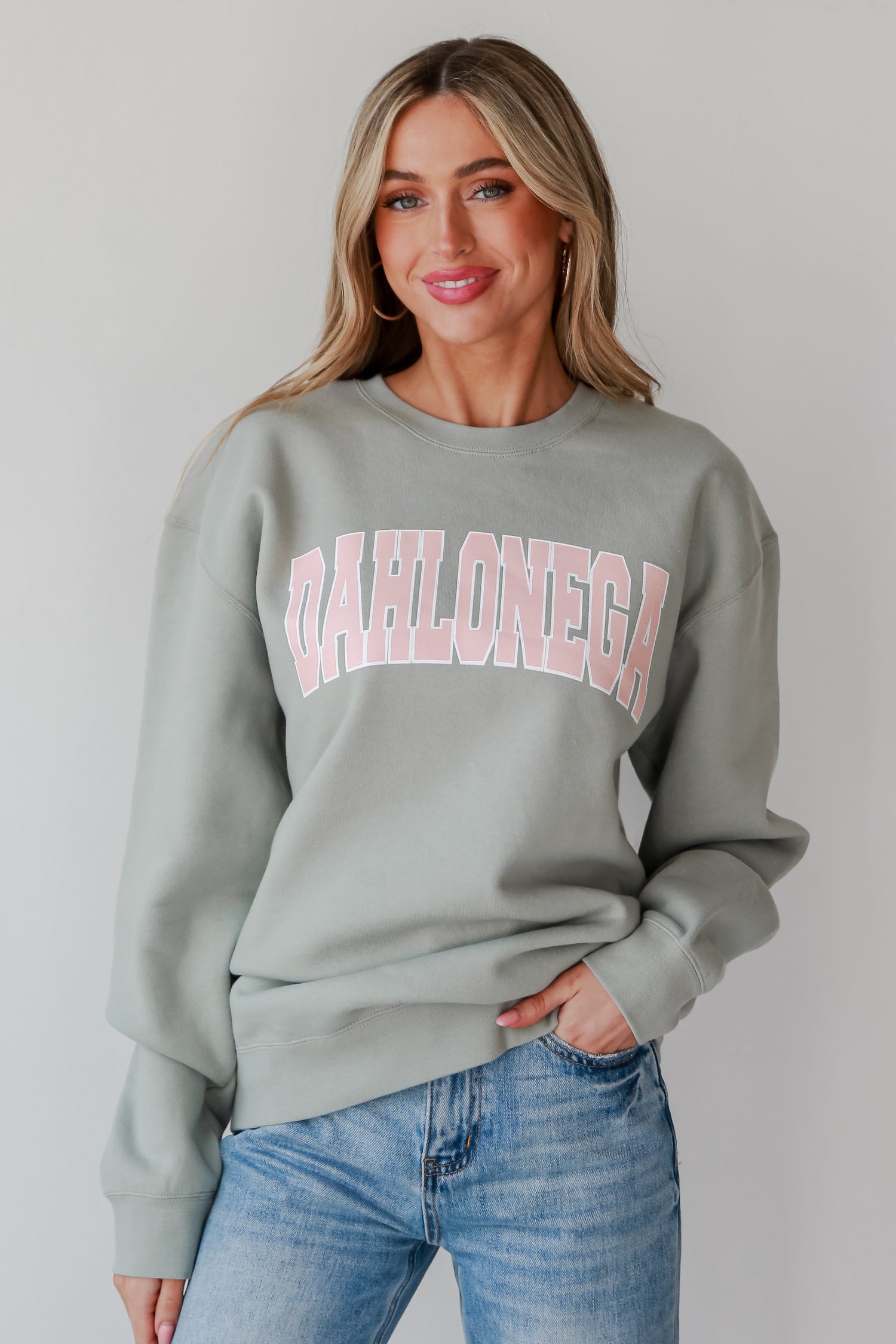 oversized Sage Dahlonega Sweatshirt