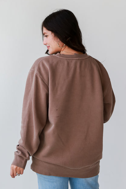 Brown Dahlonega Georgia Sweatshirt back view