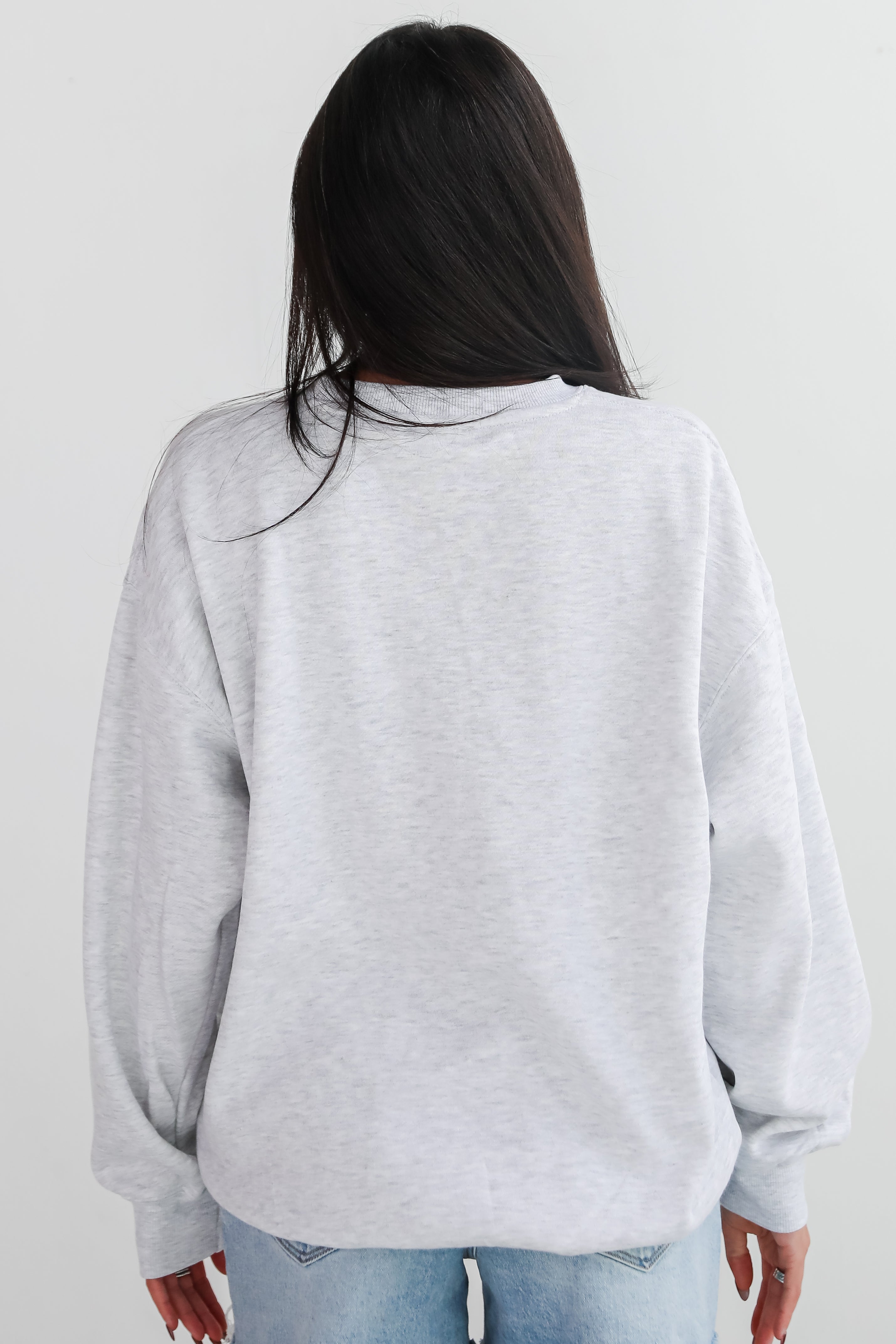 Heather Grey Dahlonega Embroidered Sweatshirt