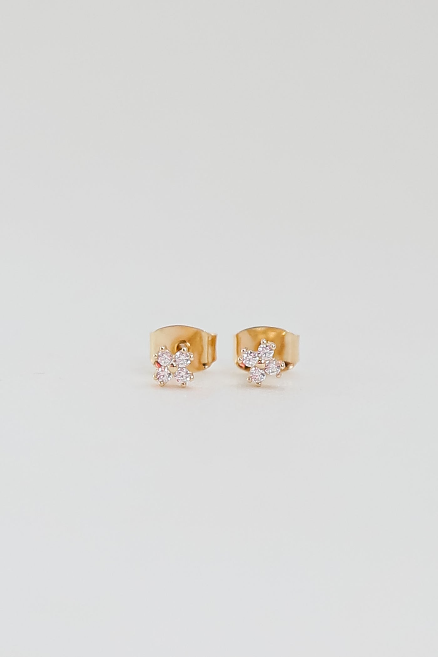 dainty Gold Rhinestone Stud Earrings