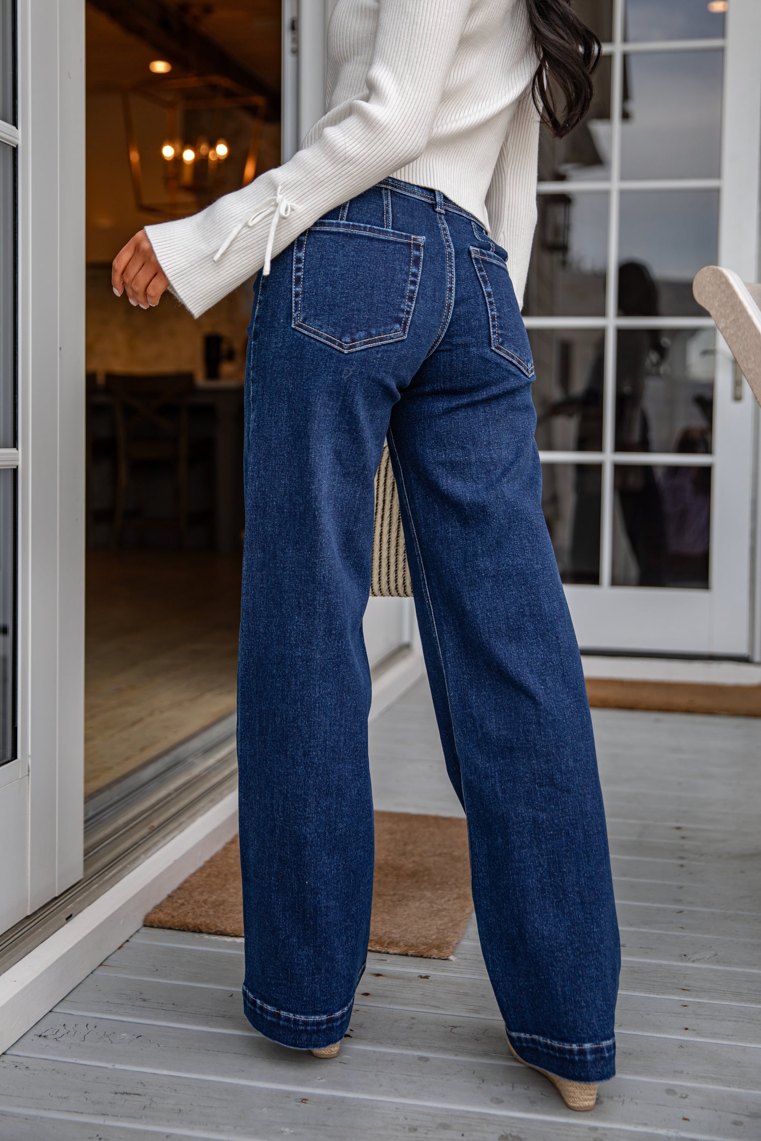 Ginny High-Rise Dark Wash Wide Leg Jeans