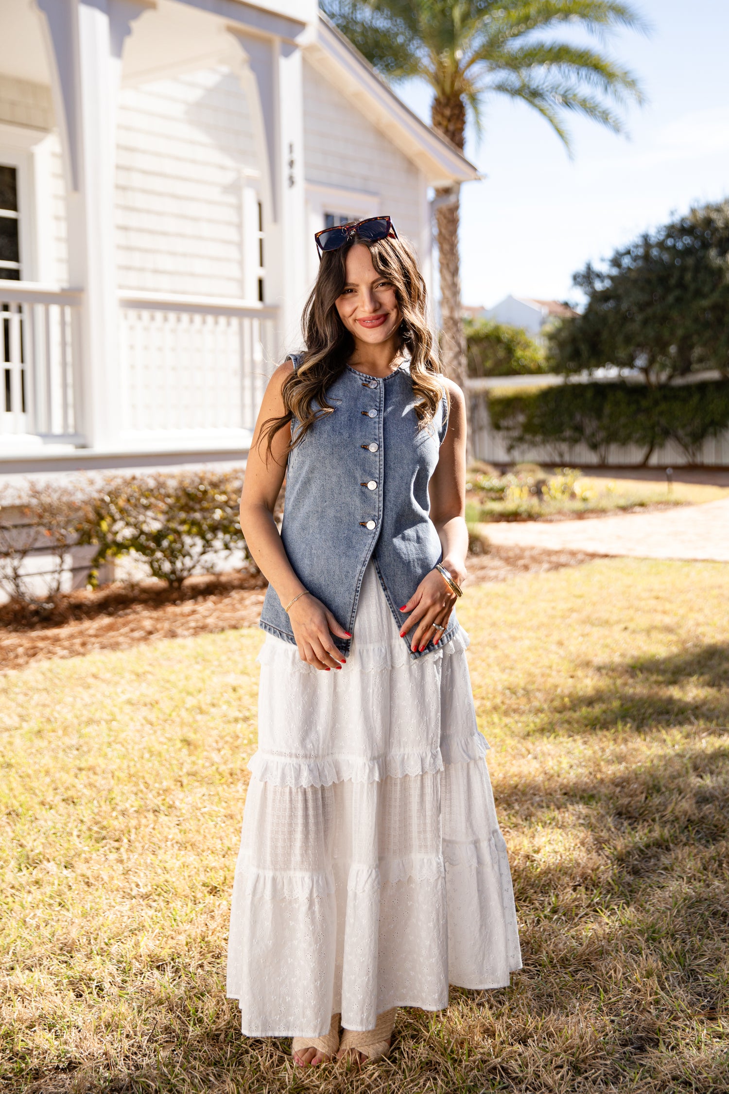 Simply Styled Denim Button Vest | Trendy Women's Tops Simply Styled Denim Button Vest | Trendy Women's Tops