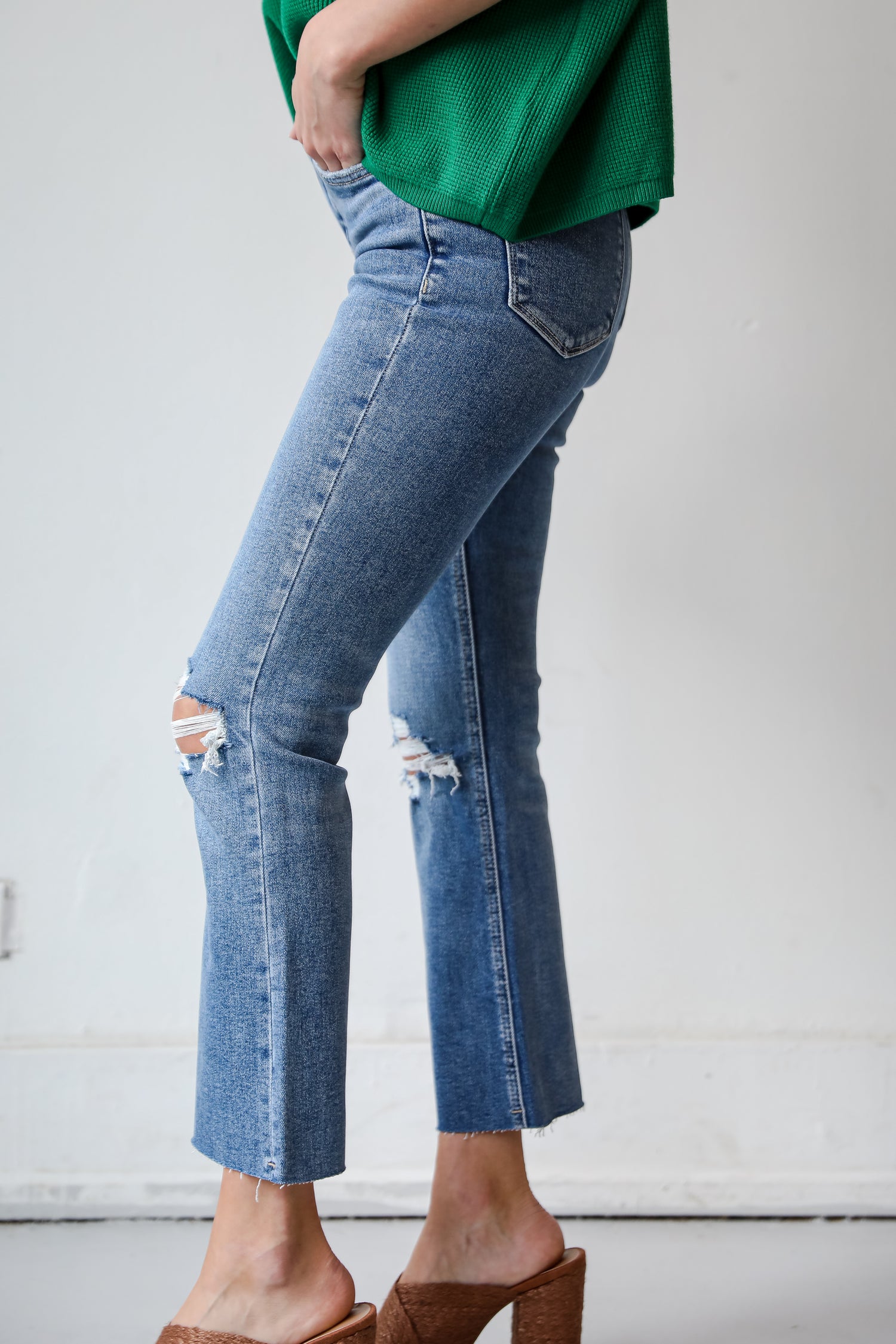 high waisted jeans