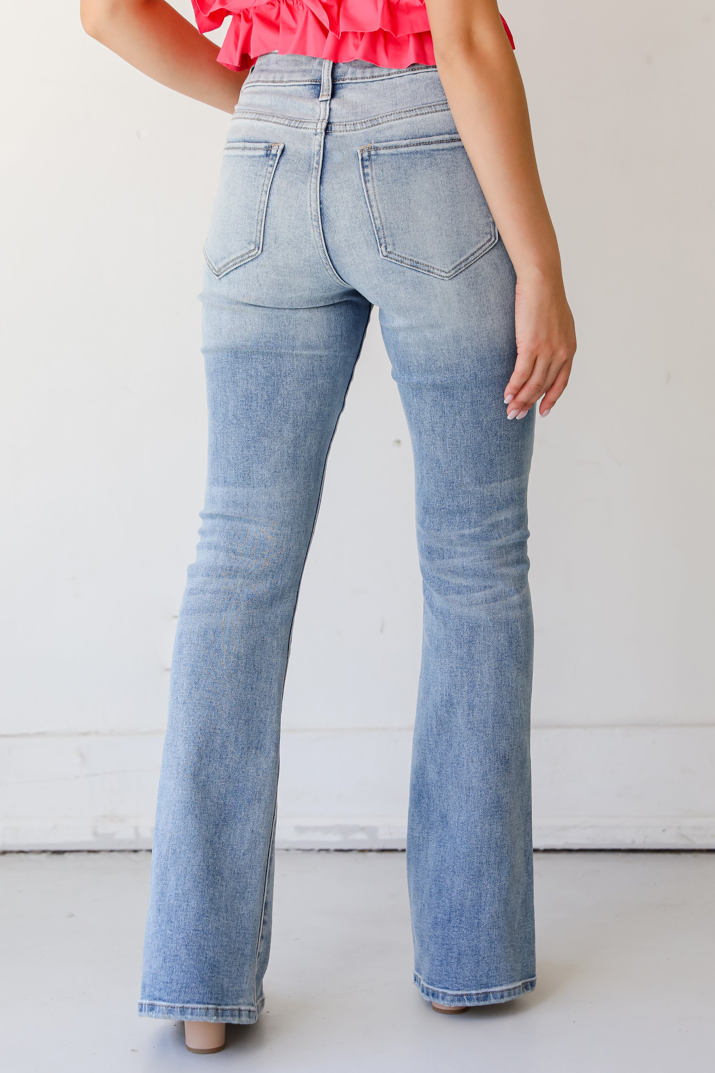 Split Flare Jeans back view