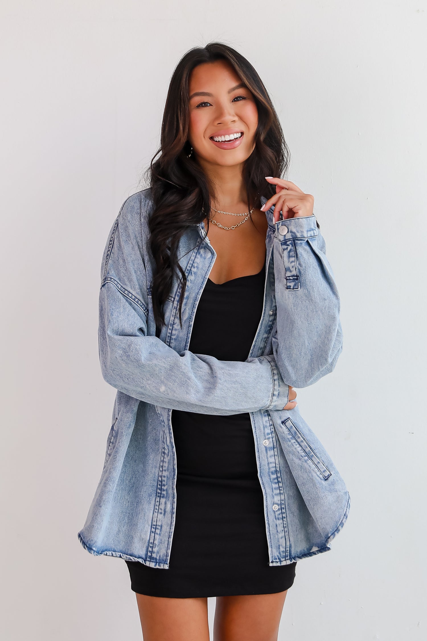 Trending Moment Light Wash Denim Jacket