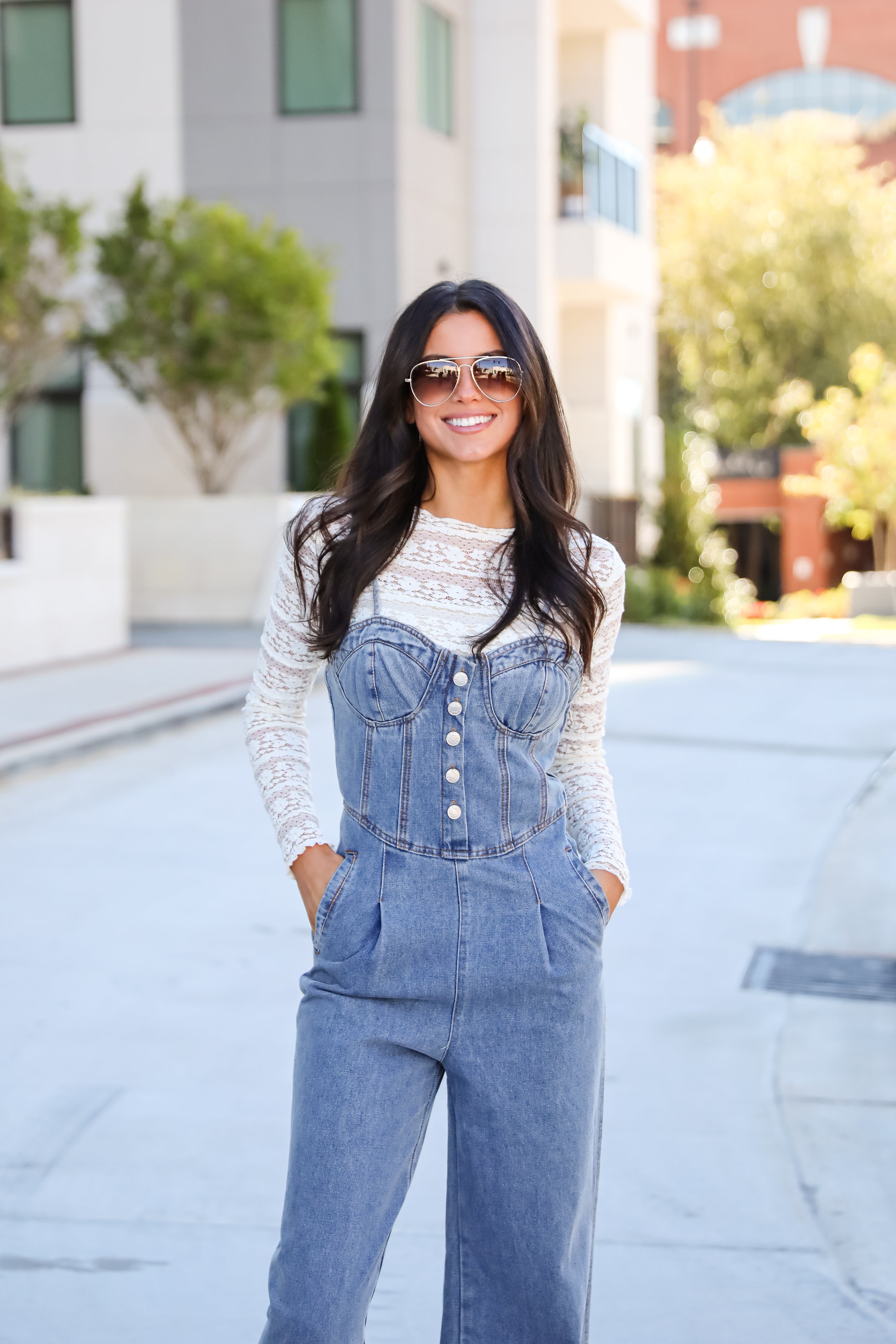 Delightful Impact Denim Jumpsuit