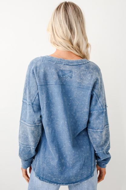 Amazing Memories Denim Knit Top