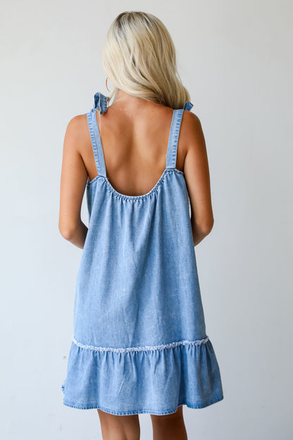 Exceptional Status Denim Mini Dress