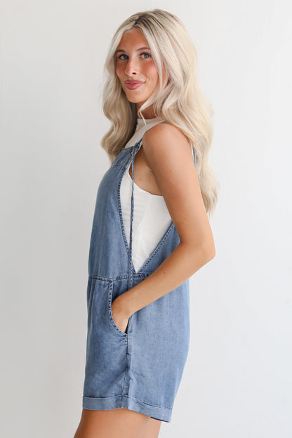 Pure Loveliness Medium Wash Denim Romper