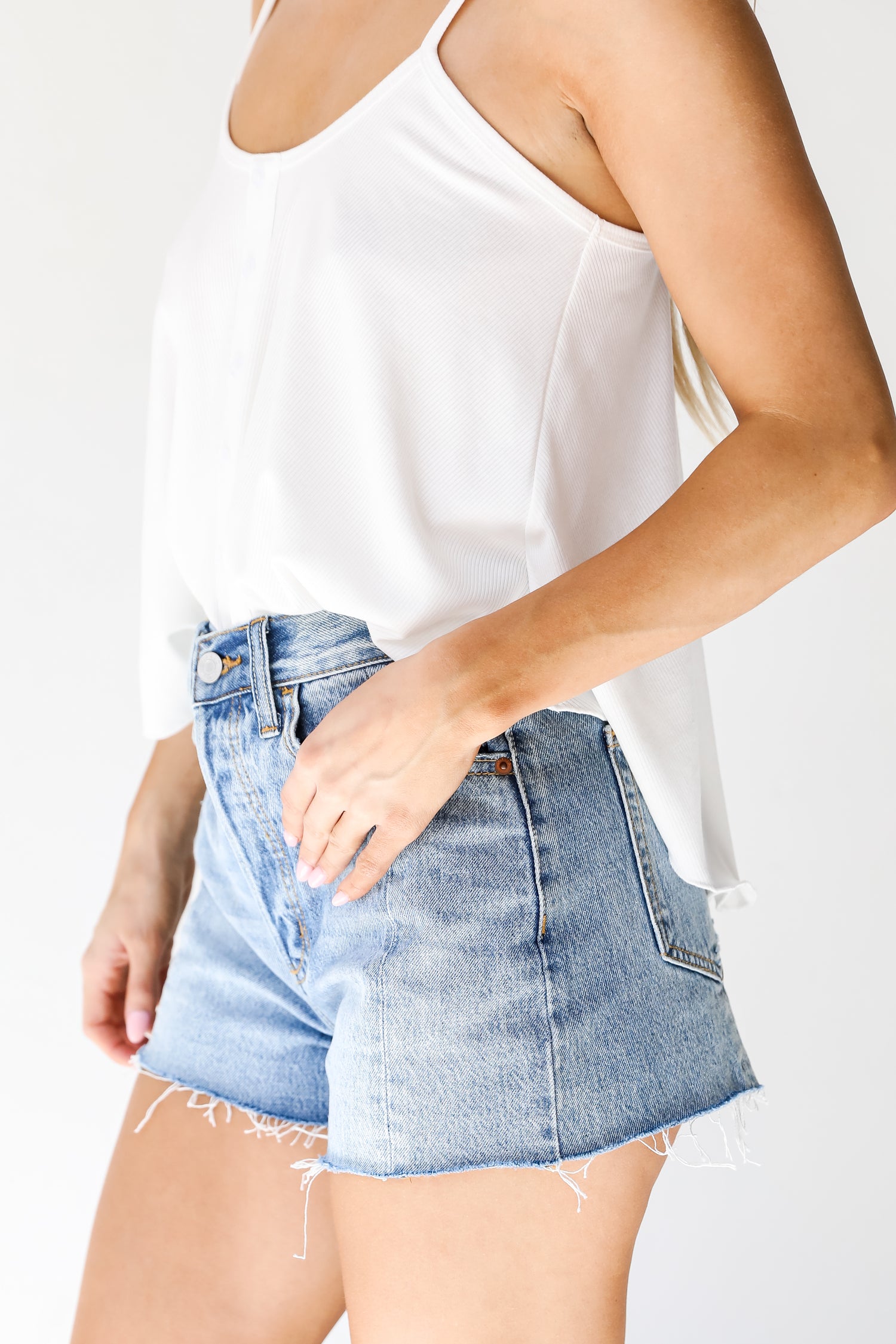 Denim Shorts side view