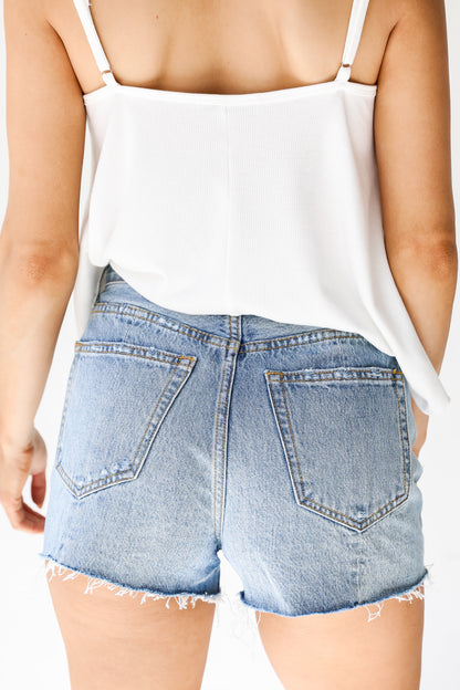 Denim Shorts back view