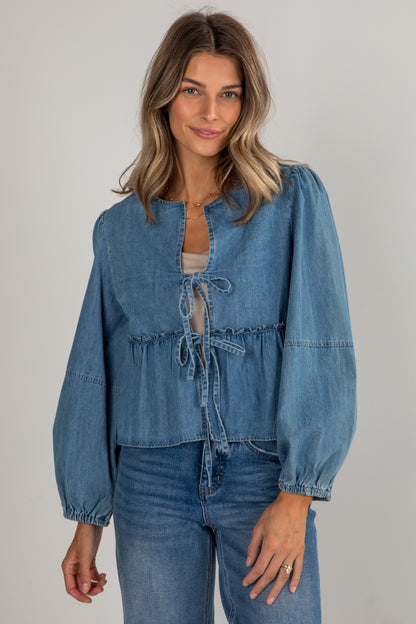 denim blouse