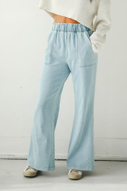 Impressive Aesthetic Denim Wide Leg Pants