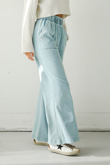 Impressive Aesthetic Denim Wide Leg Pants