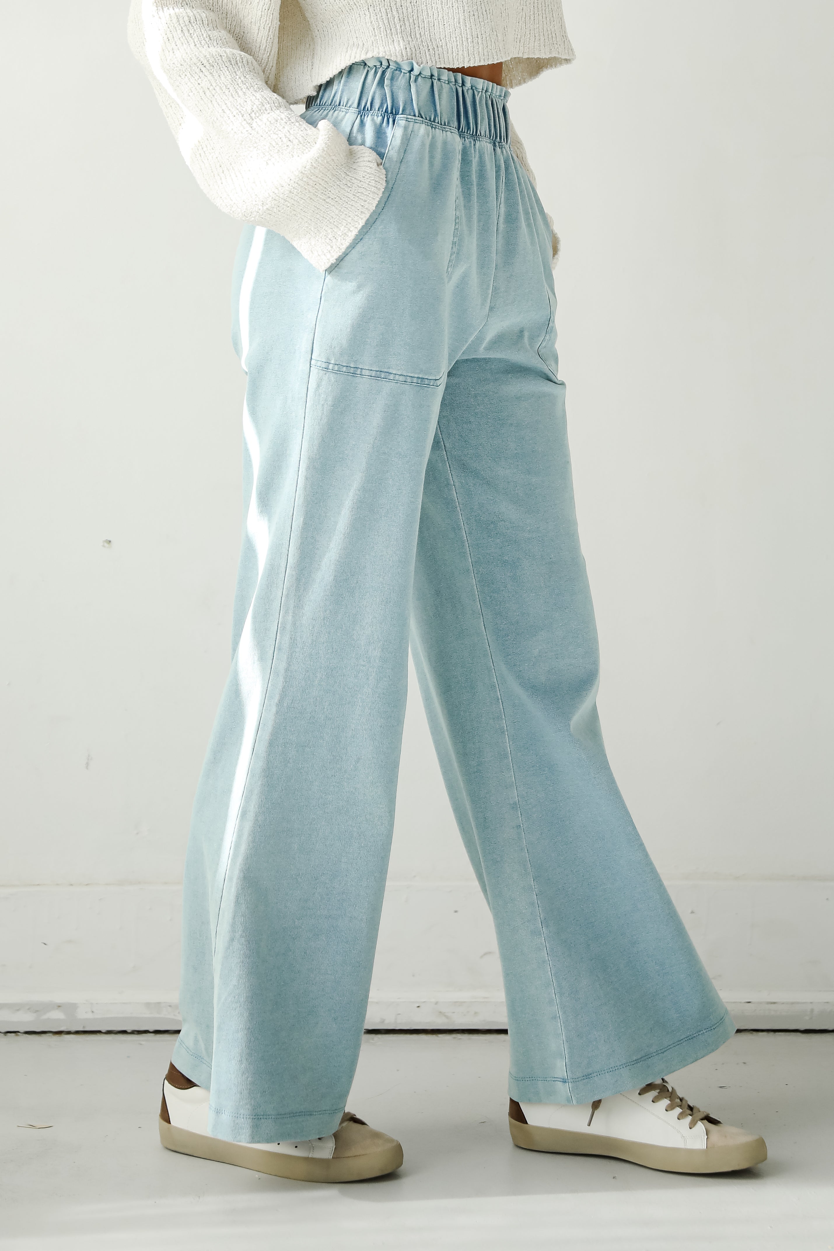 Impressive Aesthetic Denim Wide Leg Pants