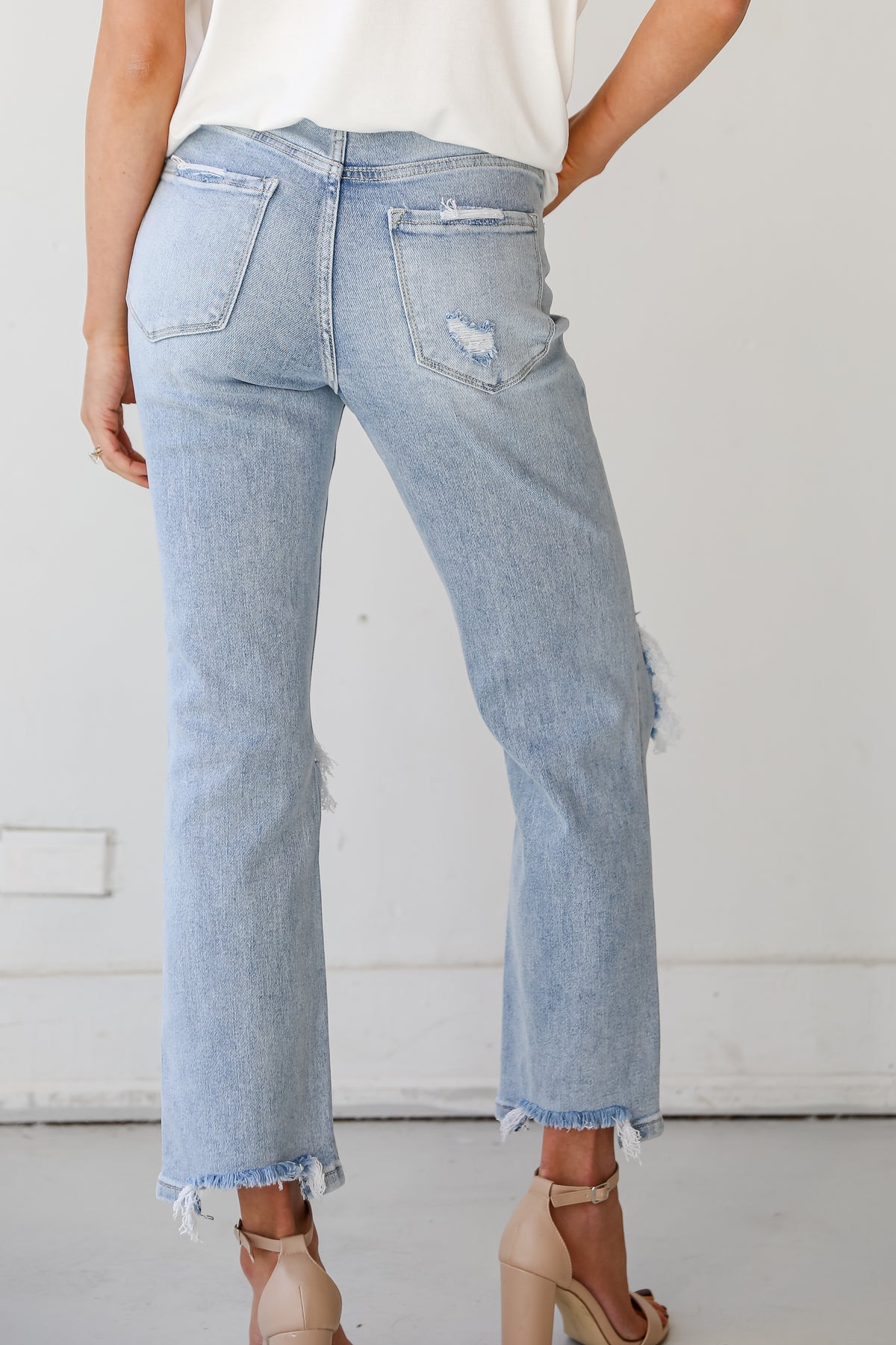 Light Wash Distressed 90s Vintage Dad Jeans | Vervet Jeans | DressUp ...