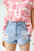 Distressed Denim Shorts