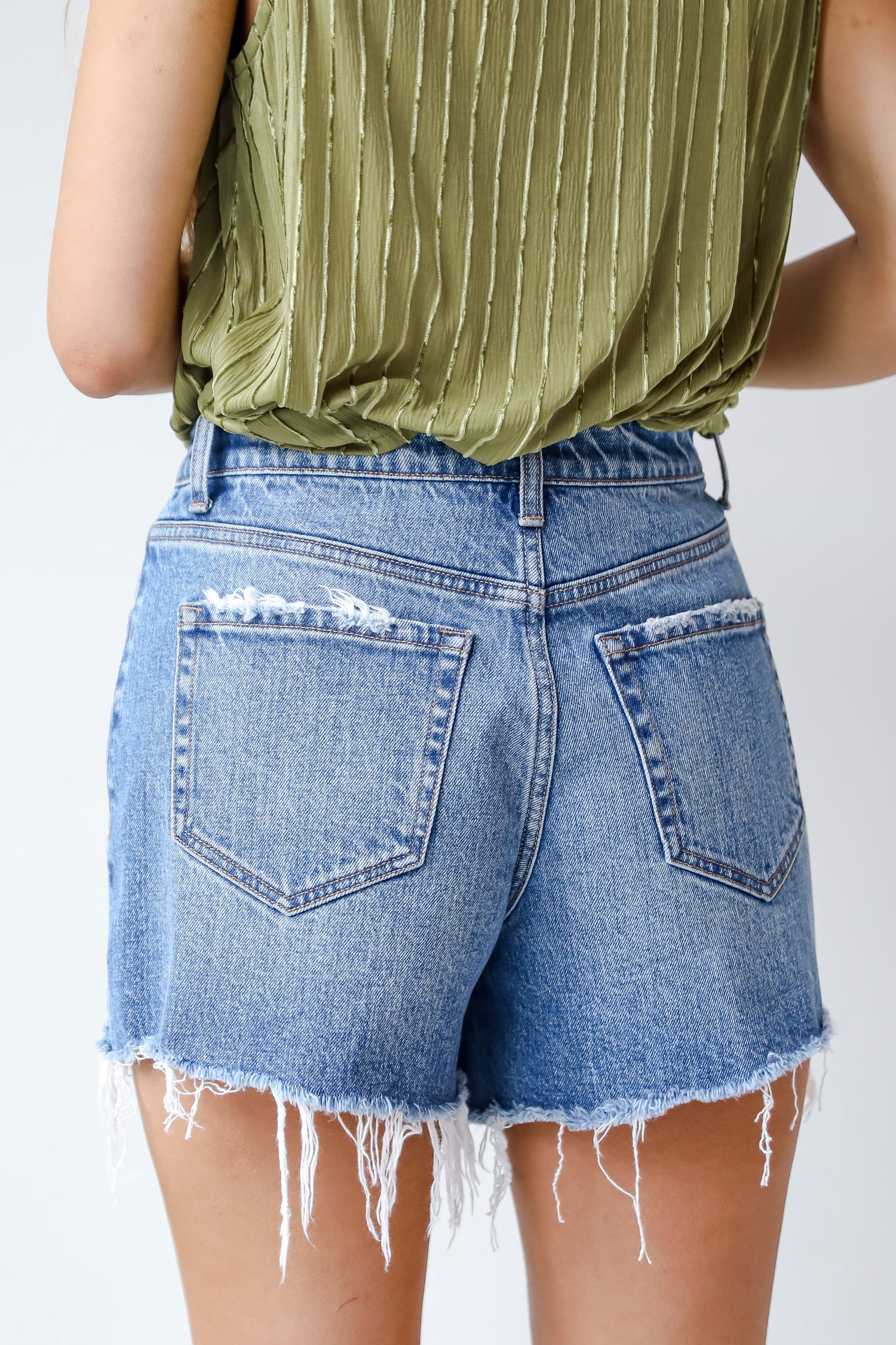 ripped denim shorts