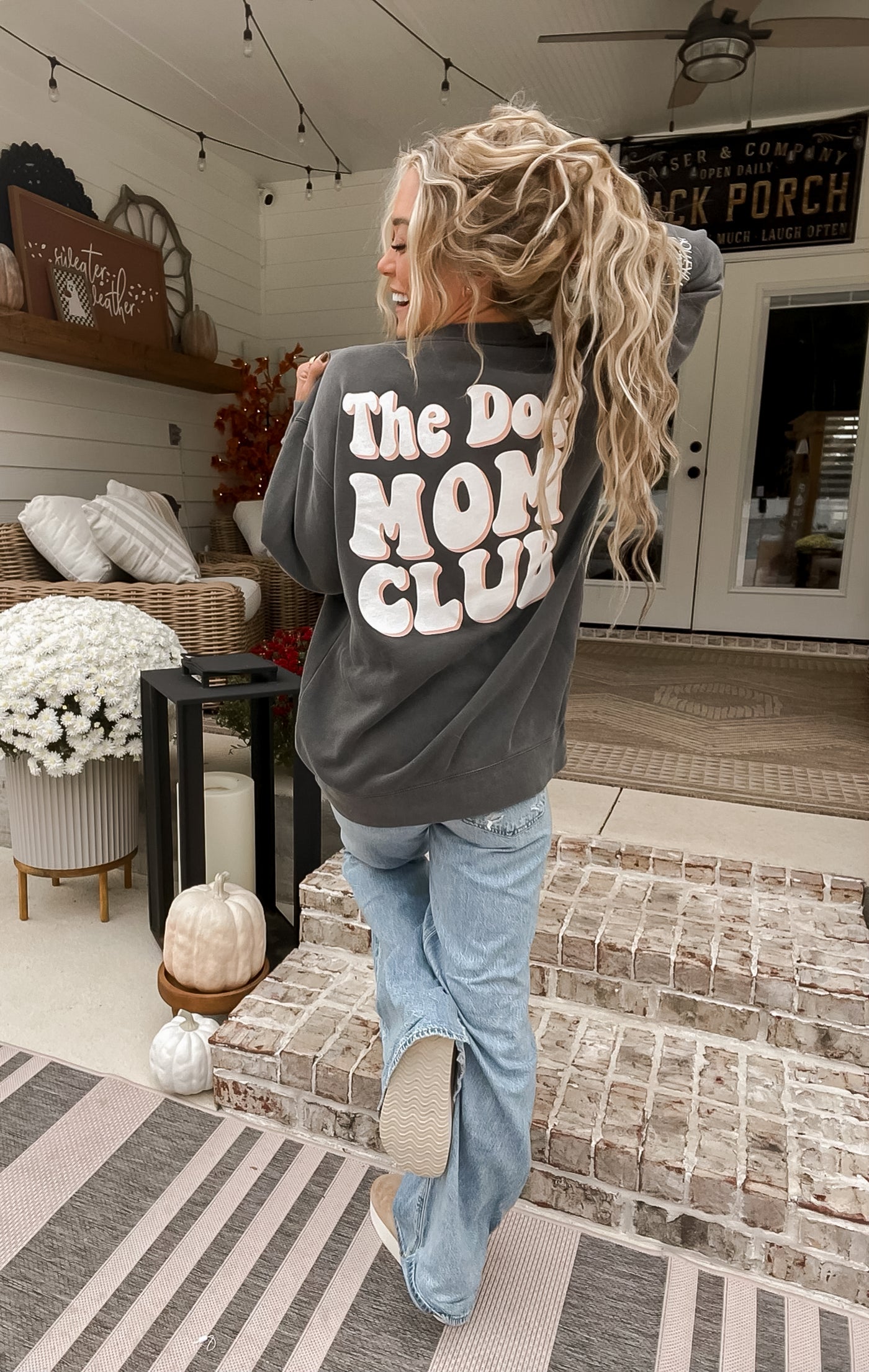 Charcoal The Dog Mom Club Pullover