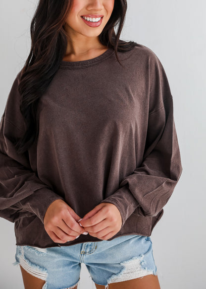 Aubree Cropped Long Sleeve Tee