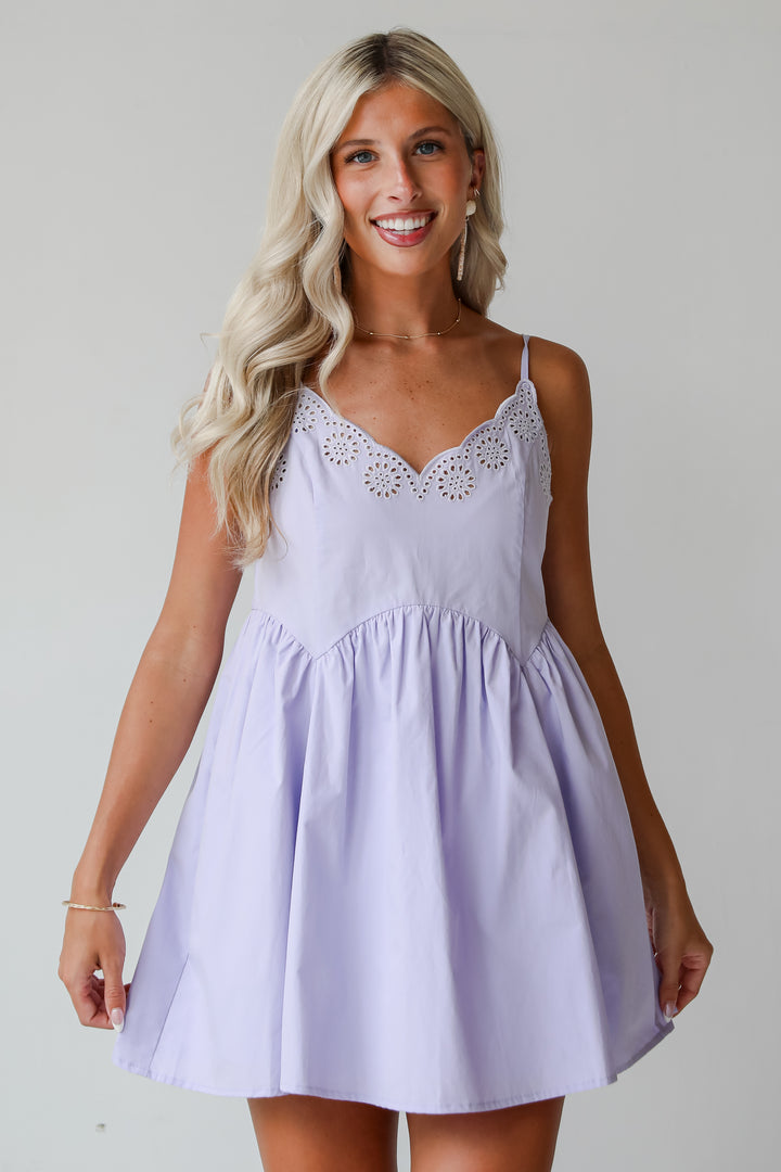 Sweetly Darling Eyelet Mini Dress