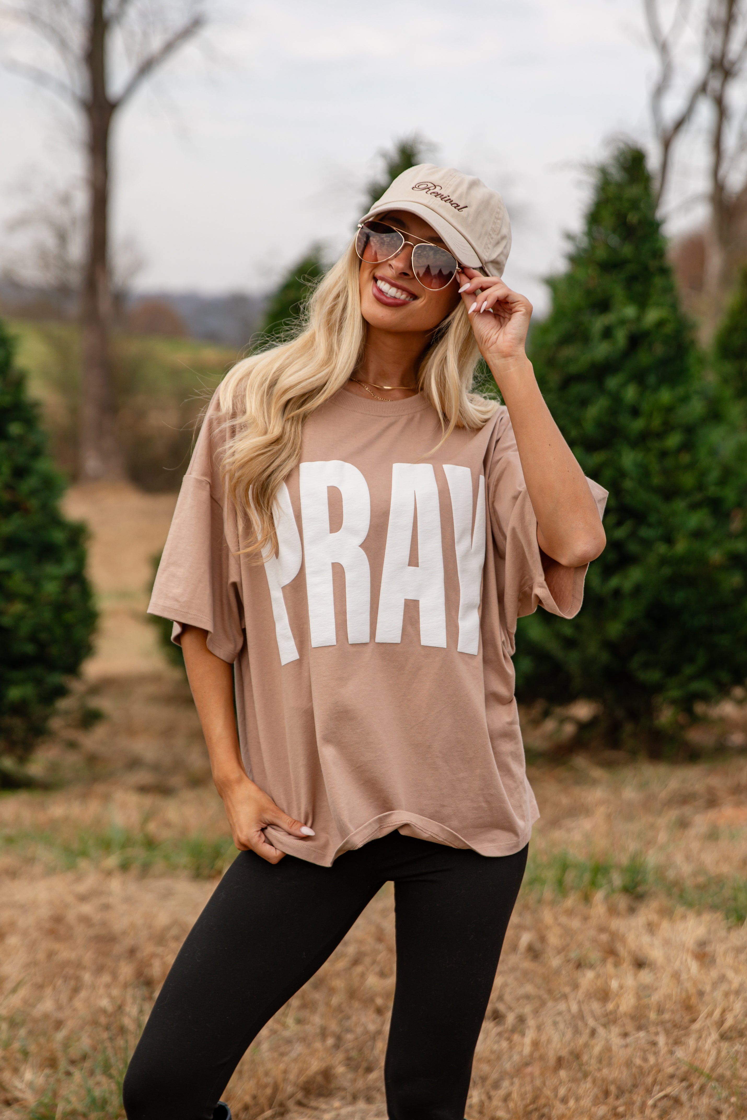 Taupe Pray Tee | DU Exclusives | ShopDressUp – Dress Up