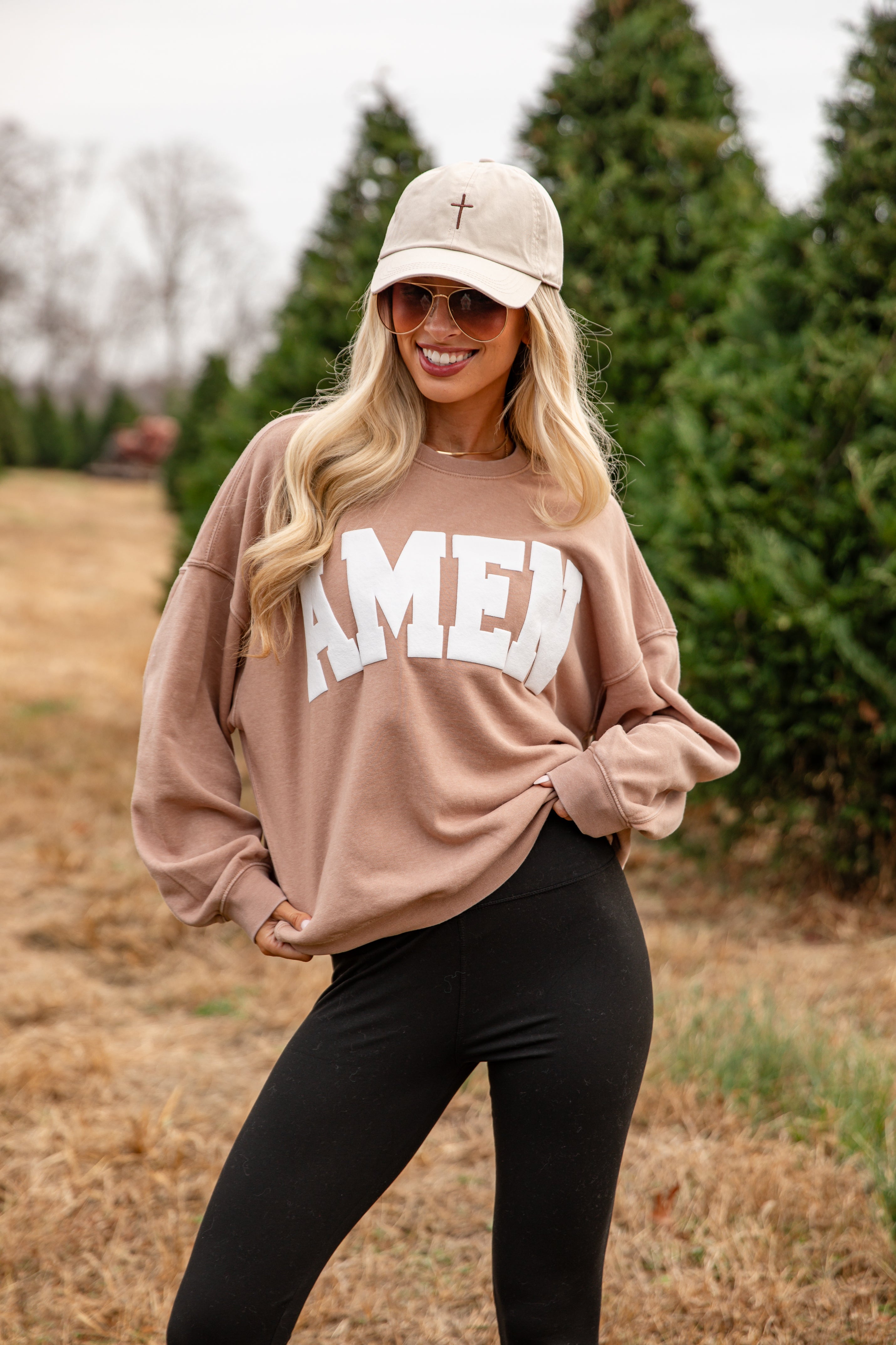 Taupe Amen Sweatshirt