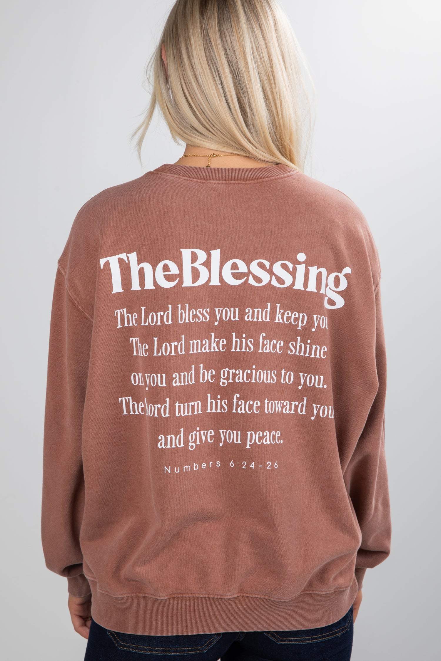 Brown sweatshirt with &