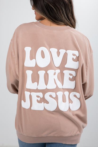 Beige sweatshirt with &